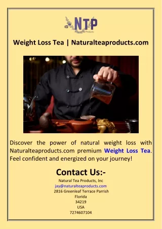 Weight Loss Tea  Naturalteaproducts.com