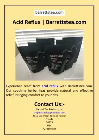 Acid Reflux  Barrettstea.com