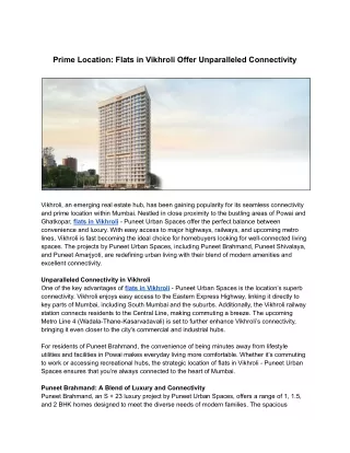 Prime Location_ Flats in Vikhroli Offer Unparalleled Connectivity