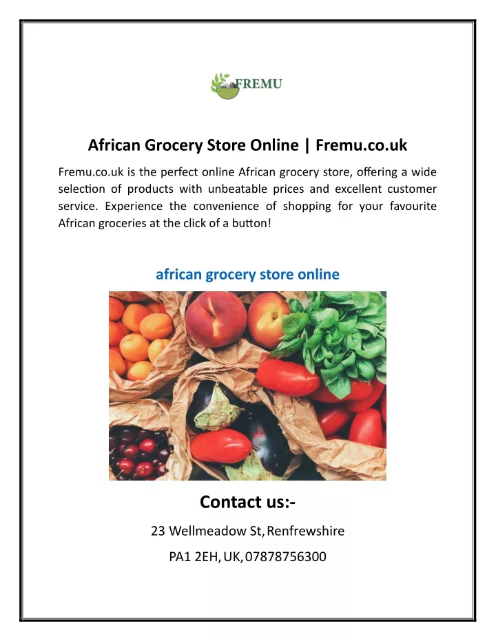 african grocery store online fremu co uk