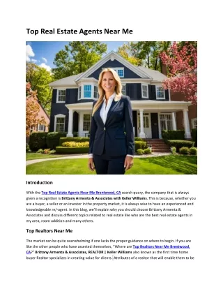 Top Real Estate Agents Near Me