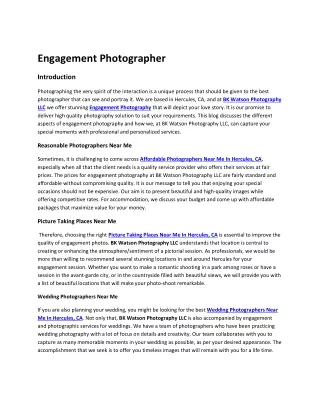Engagement Photographer