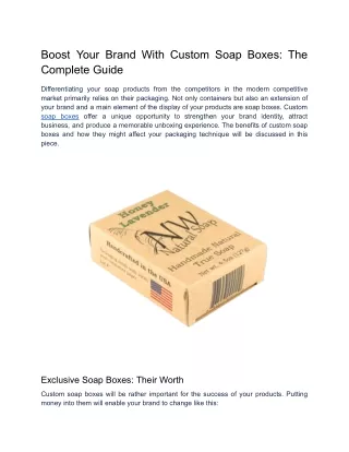 boost your brand with custom soap boxes