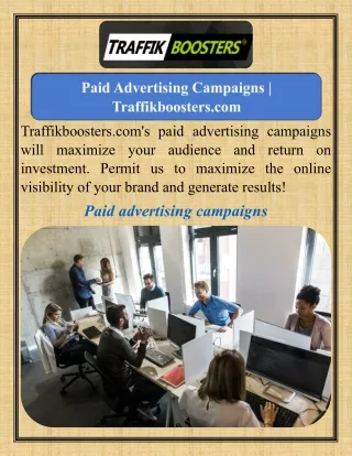 Paid Advertising Campaigns   Traffikboosters.com