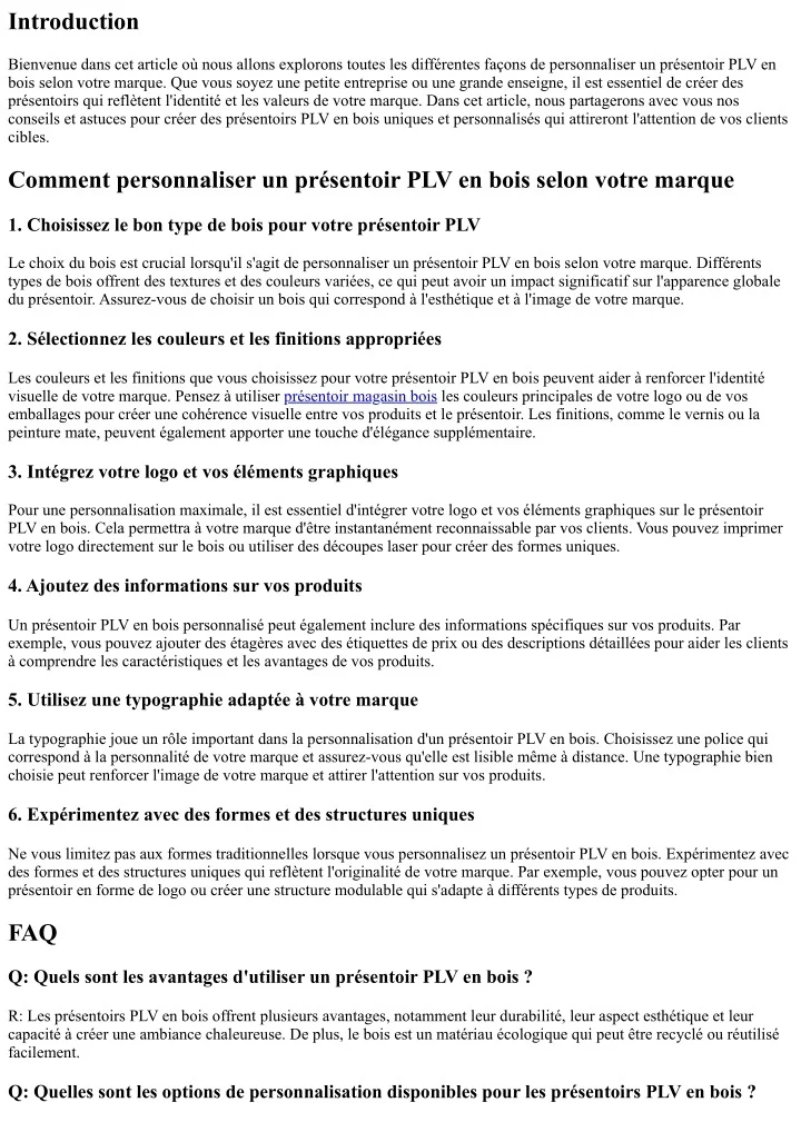 PPT - Comment personnaliser un présentoir PLV en bois selon votre ...