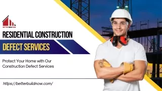 residential construction defect services