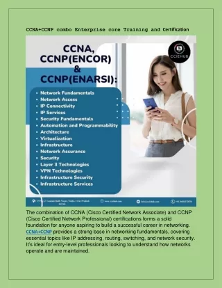 ccna ccnp combo enterprise core training
