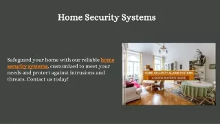 Home Security Systems