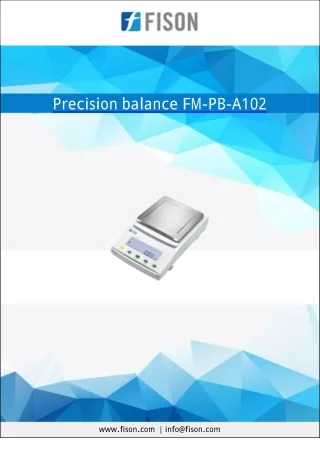 precision balance fm pb a102