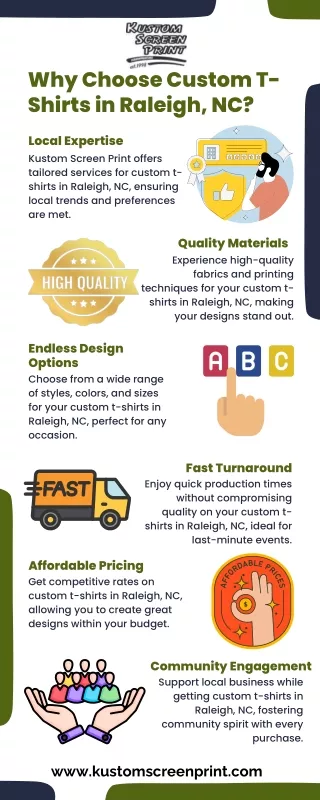 Why Choose Custom T-Shirts in Raleigh, NC