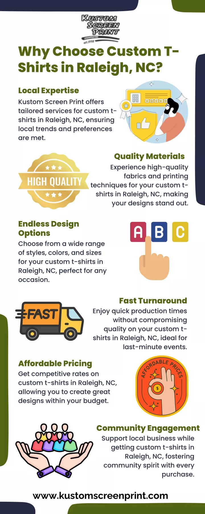 why choose custom t shirts in raleigh nc