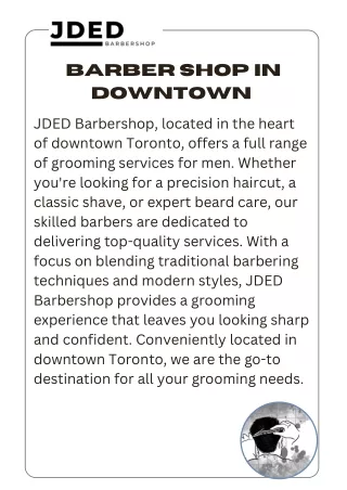 Barber Shop in Downtown Toronto  JDED Barbershop