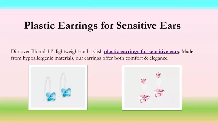 plastic earrings for sensitive ears