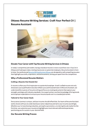 Ottawa Resume Writing Services: Craft Your Perfect CV | Resume Assistant