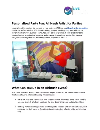 Personalized Party Fun_ Airbrush Artist for Parties