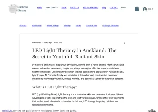 LED Light Therapy in Auckland