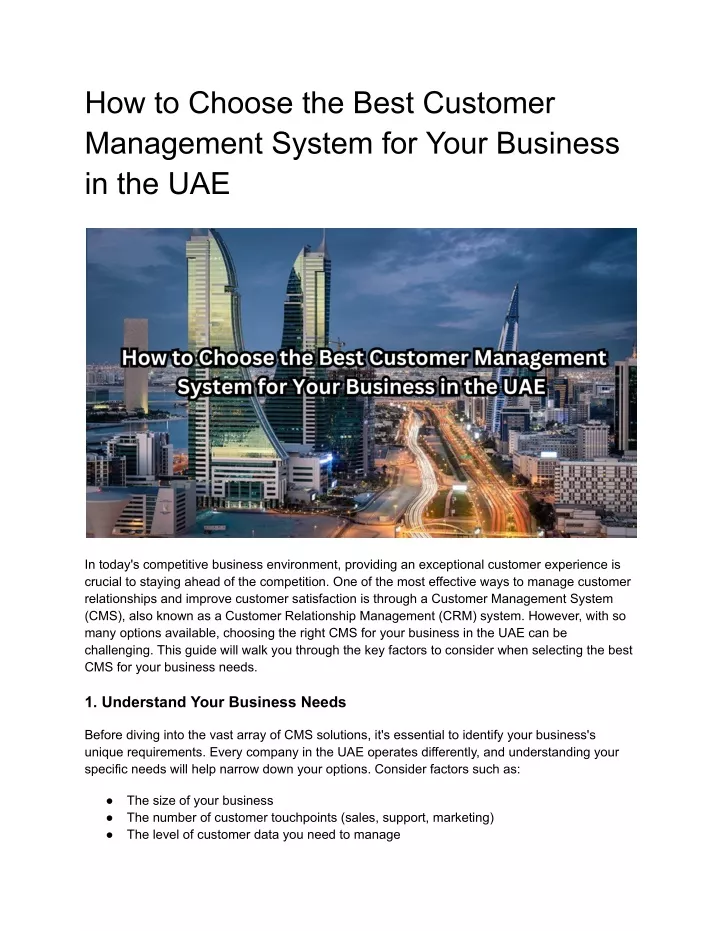 how to choose the best customer management system