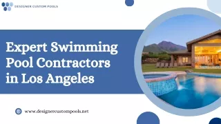 Expert Swimming Pool Contractors in Los Angeles