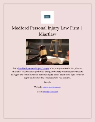 Medford Personal Injury Law Firm