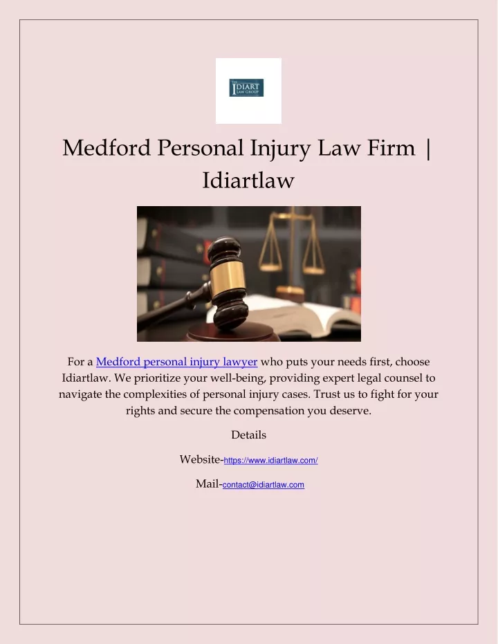 medford personal injury law firm idiartlaw