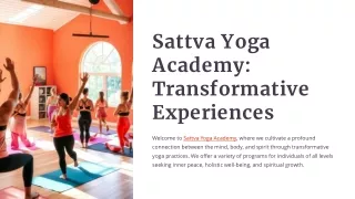 sattva yoga academy transformative experiences