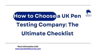 How to Choose a UK Pen Testing Company The Ultimate Checklist - Aardwolf Security