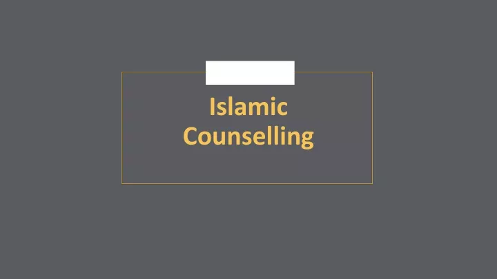 islamic counselling