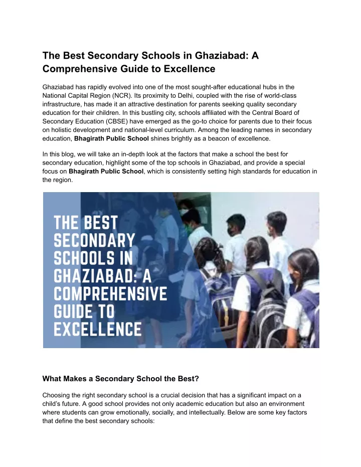 the best secondary schools in ghaziabad