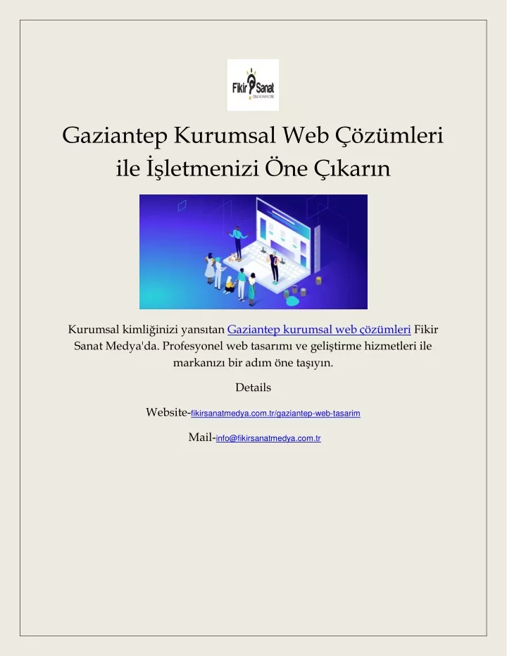 gaziantep kurumsal web z mleri ile letmenizi