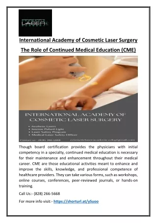 international academy of cosmetic laser surgery