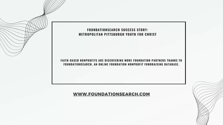 foundationsearch success story metropolitan