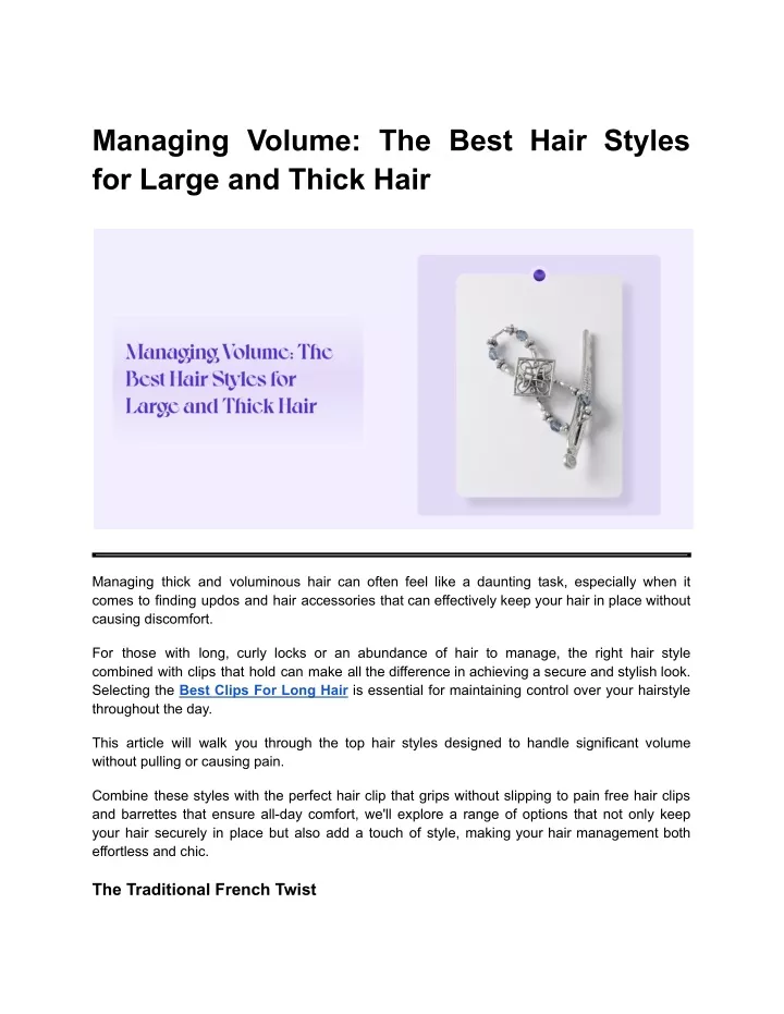 managing volume the best hair styles for large