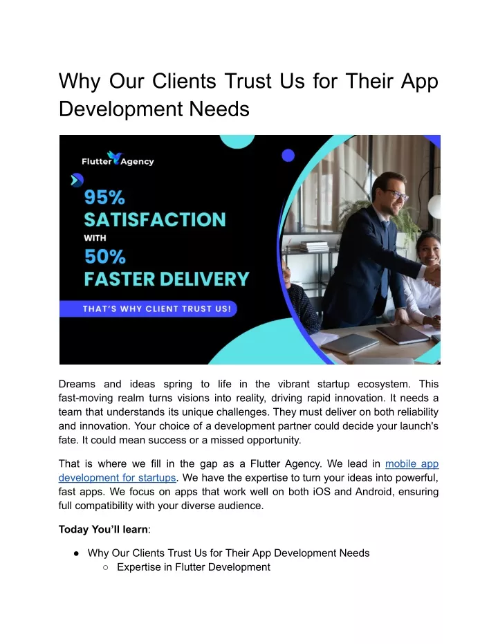 why our clients trust us for their