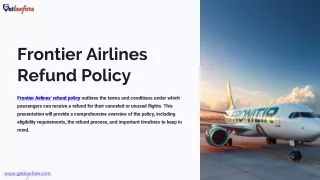Frontier Airlines Refund Policy