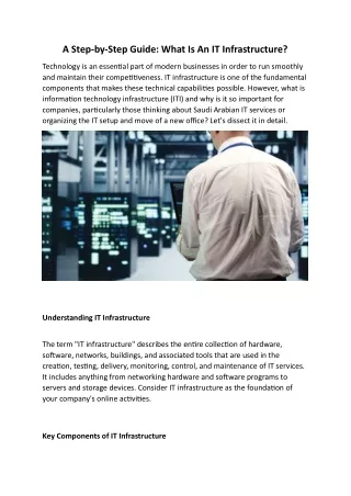 A Step-by-Step Guide What Is An IT Infrastructure