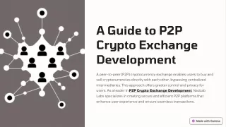 a guide to p2p crypto exchange development