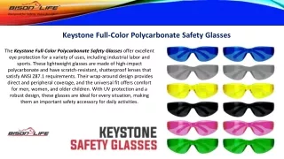 Keystone Full-Color Polycarbonate Safety Glasses