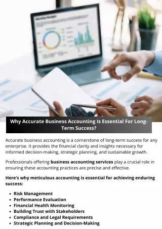 why accurate business accounting is essential