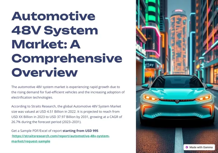 automotive 48v system market a comprehensive