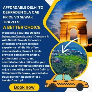 Delhi to Dehradun Ola Cab Price