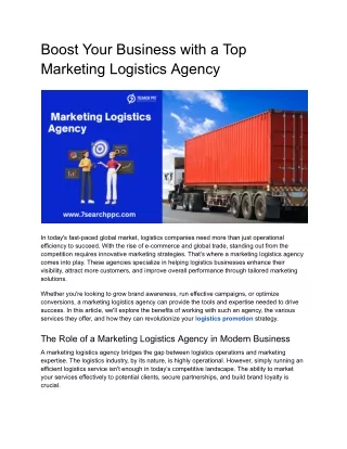 boost your business with a top marketing