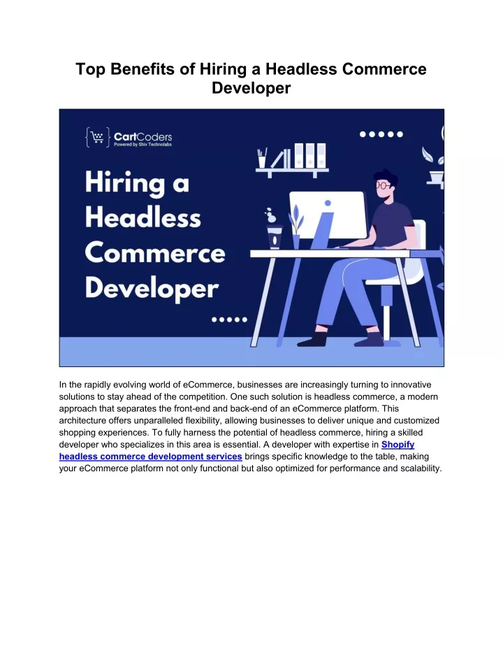 top benefits of hiring a headless commerce