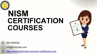 NISM Certification Courses at ICFM: Enhancing Professional Expertise in Financia