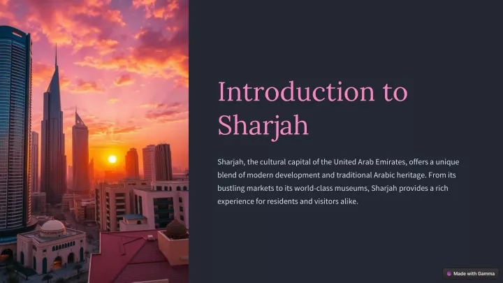 introduction to sharjah