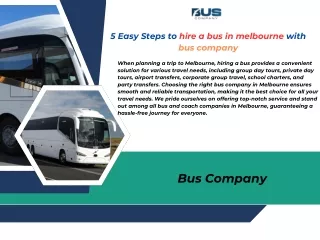 5 Easy Steps to hire a bus in melbourne with bus company