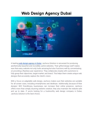 Web Design Agency Dubai