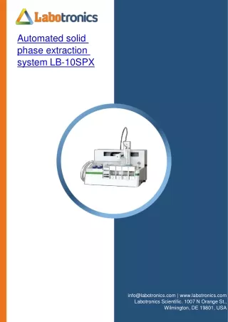 automated solid phase extraction system lb 10spx