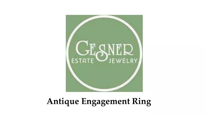 antique engagement ring