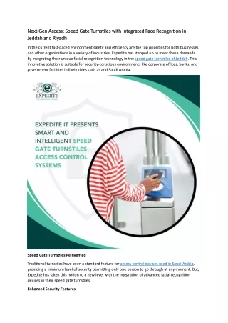 next next gen access speed gate turnstiles with