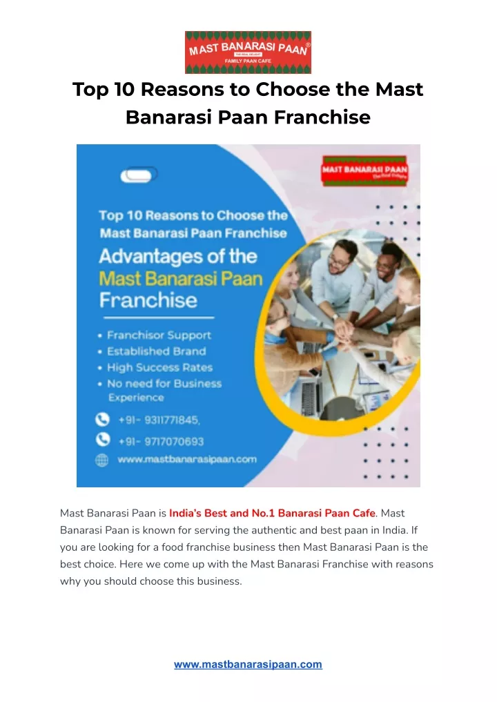 top 10 reasons to choose the mast banarasi paan